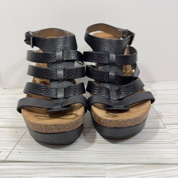 SAM EDELMAN NAYLA LEATHER WEDGES SANDAL 9.5 - Picture 3 of 16
